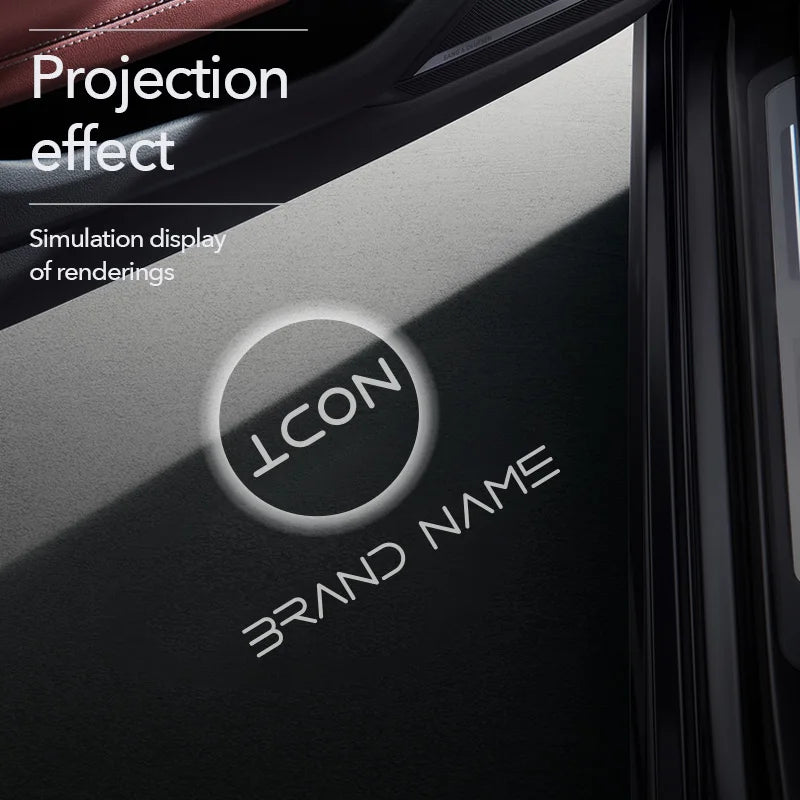 For Mercedes-Benz Actros Hd Icon Projector 2PCS Door Welcome