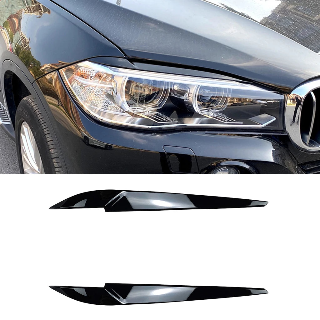For BMW X5 X6 F15 F16 Headlight Eyebrows Eyelid Cover Stickers