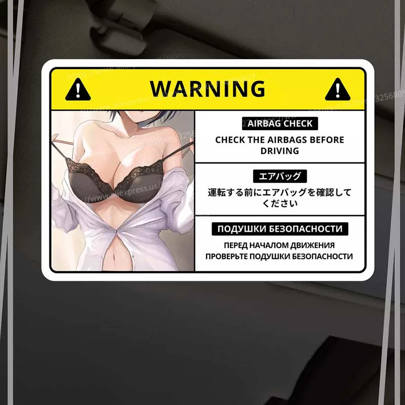 Sticker Warning Make Sure That All Passengers Are Properly
