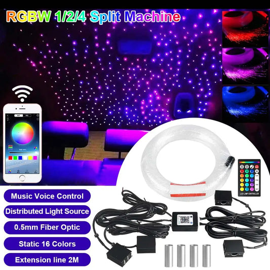 Rgbw Split Machine Roof Star APP Control Fiber Optic