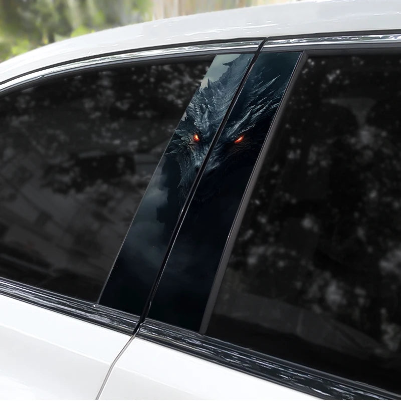 Dark Dragon Sticker Pillar Decals Used Cover Scratches Door