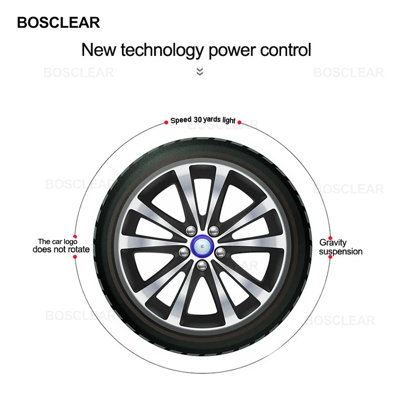 For BMW Benz Audi Kia VW Hub Wheel Caps Center Cover Lighting
