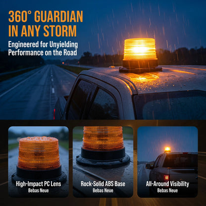 For Loader 360 All Round Beacon Warning Magnetic Emergency