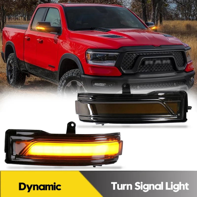 For Dodge Ram 1500 Dt 2019-2023 2PCS Dynamic Side Mirror Blinker