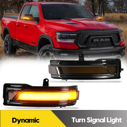 For Dodge Ram 1500 Dt 2019-2023 2PCS Dynamic Side Mirror Blinker