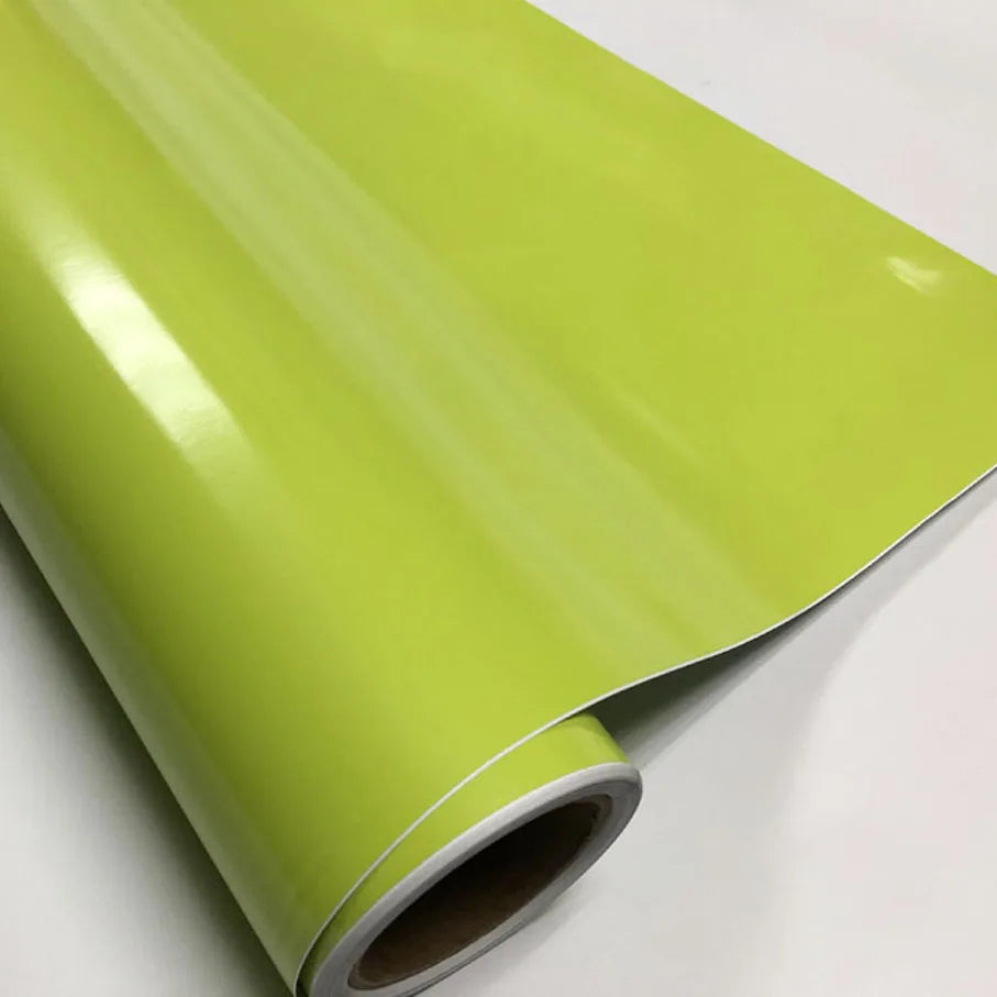 58x152cm Lime Green Glossy Vinyl Wrap Film Sticker