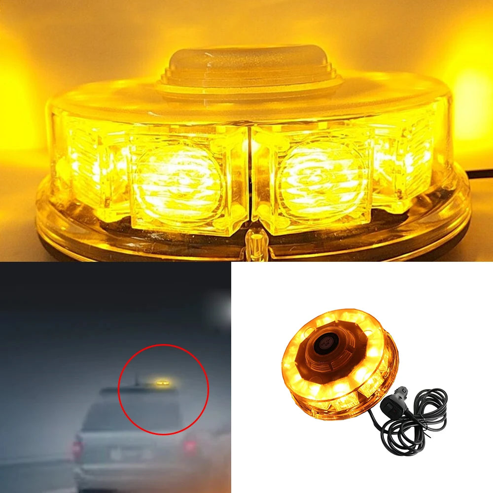 Cars Trucks 12-24v Strobe White Yellow