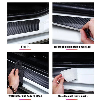 For Honda Hrv HR-V Carbon Fiber Door Threshold Scuff Plate