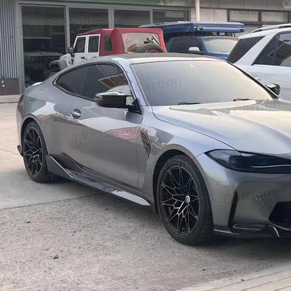 For BMW M3 G80 M4 G82 Dry Carbon Fiber Side Skirt Sill Insert