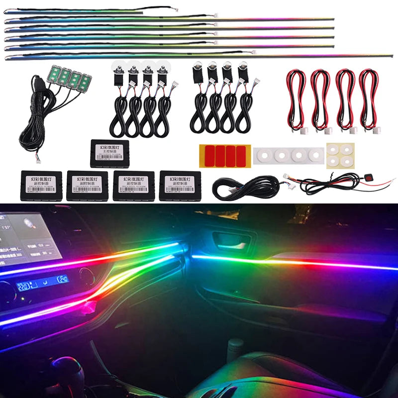In Color RGB Symphony Atmosphere Interior Acrylic Guide Fiber