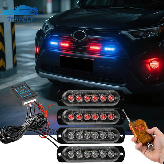 24 Warning Grill Wireless Control Flashing Beacon Stroboscopes