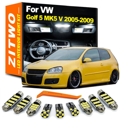 For Volkswagen VW Golf 5 V 14PCS Canbus Interior Dome License