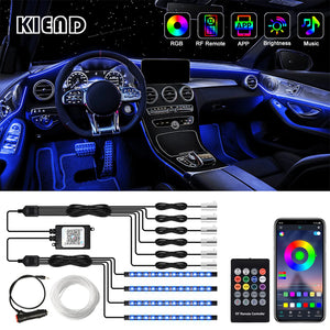 Neon Interior Ambient Fiber Optic Kit Wireless APP Control