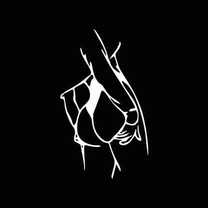 Female Silhouette Art Vinyl Decal Elegant Body Design Sticker