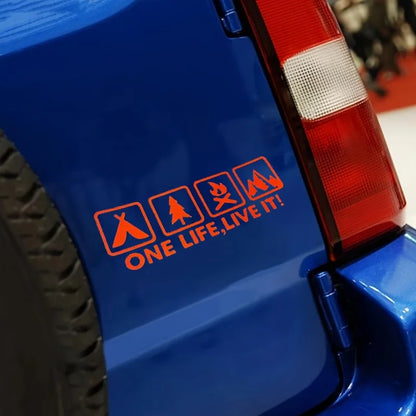 For Vehicle Auto Window Tail Body One Life Live It Camping