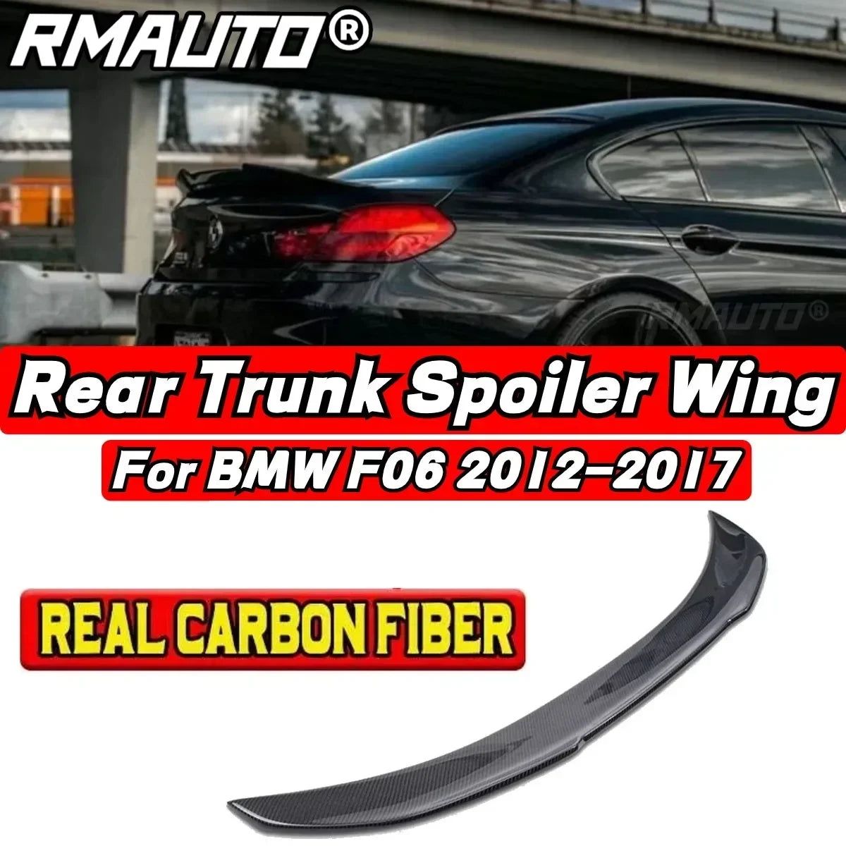 For BMW 6 Series F06 4Door 2012-2017 Rear Spoiler Wing Body Kit