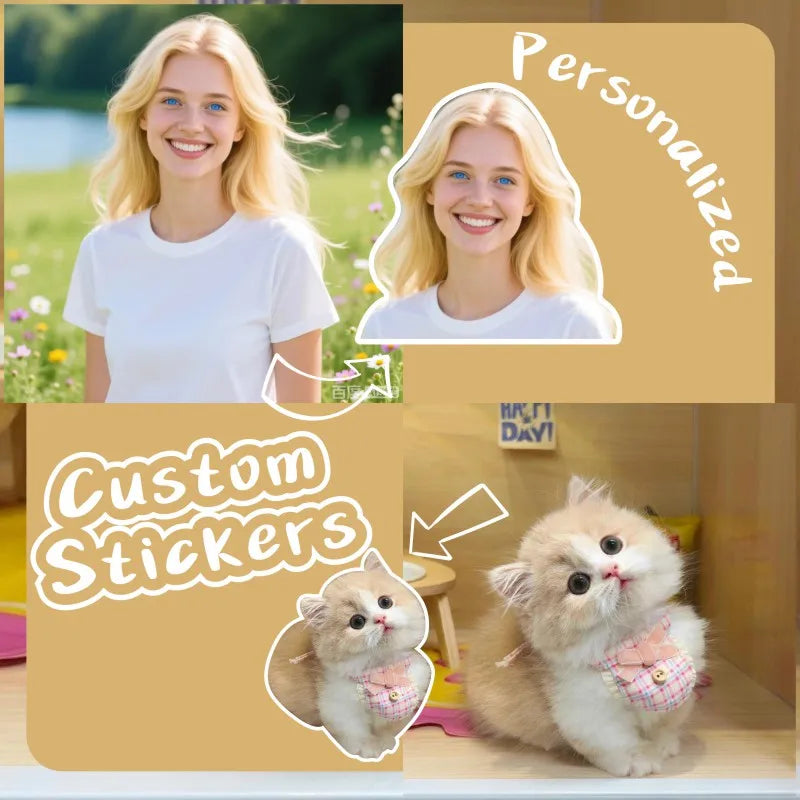 Custom Logo Text Pvc Stickers Customized Anime Sticker Ink