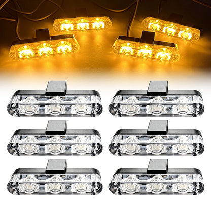 Amber Grille Strobe Grid Emergency Flash Beacon White Daytime