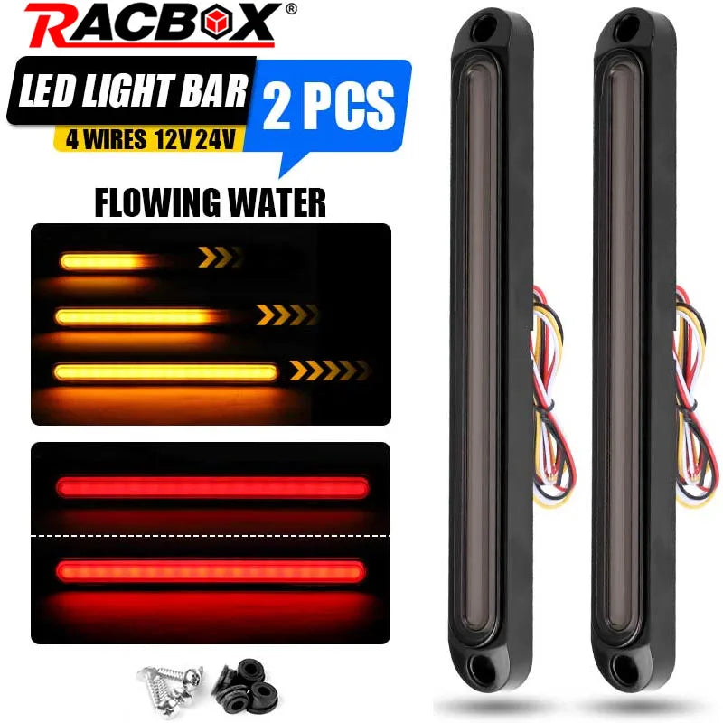 For Trailer Pickup In Tail Bar Turn Signal Red Yellow Flowing Drl