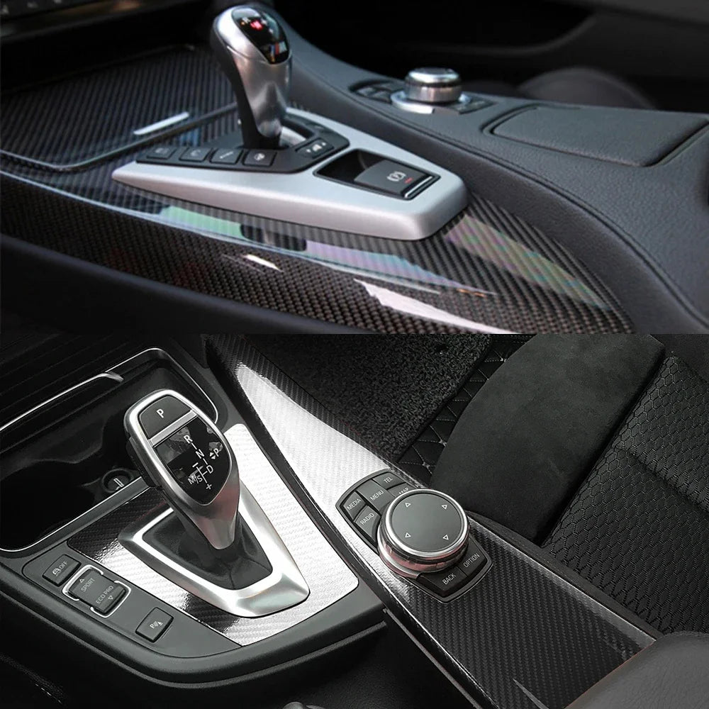 Ultra Glossy Carbon Fiber Vinyl Wrap Film Bubble Sticker