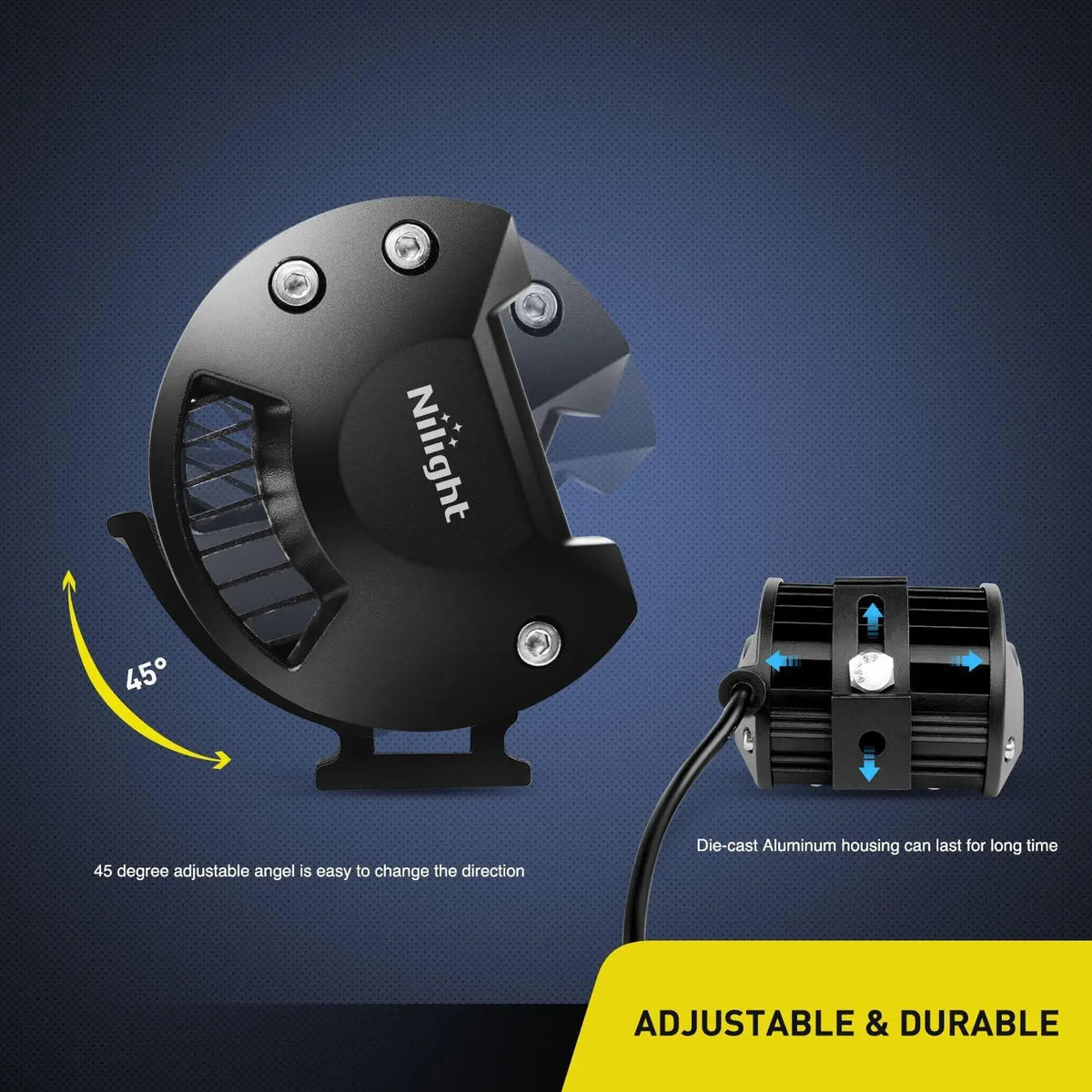 Nilight Pods 2PC 4inch 60W Flood Spot Combo Triple