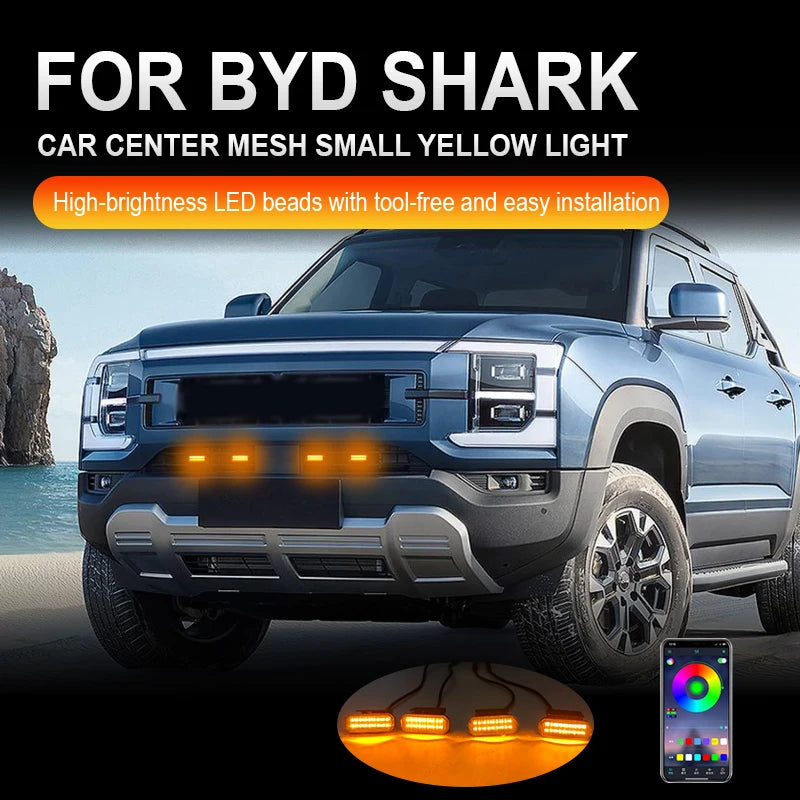 For BYD Shark 18 LED Front Grille Daytime Running Signal Lamps