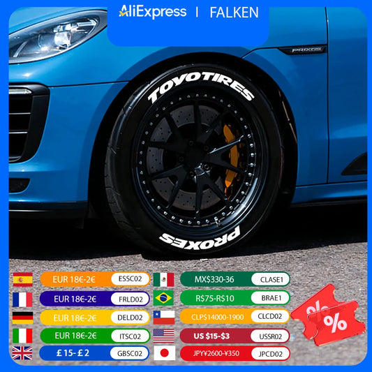 One Tire Letter Sticker Pvc Waterproof Personalized Decal Without