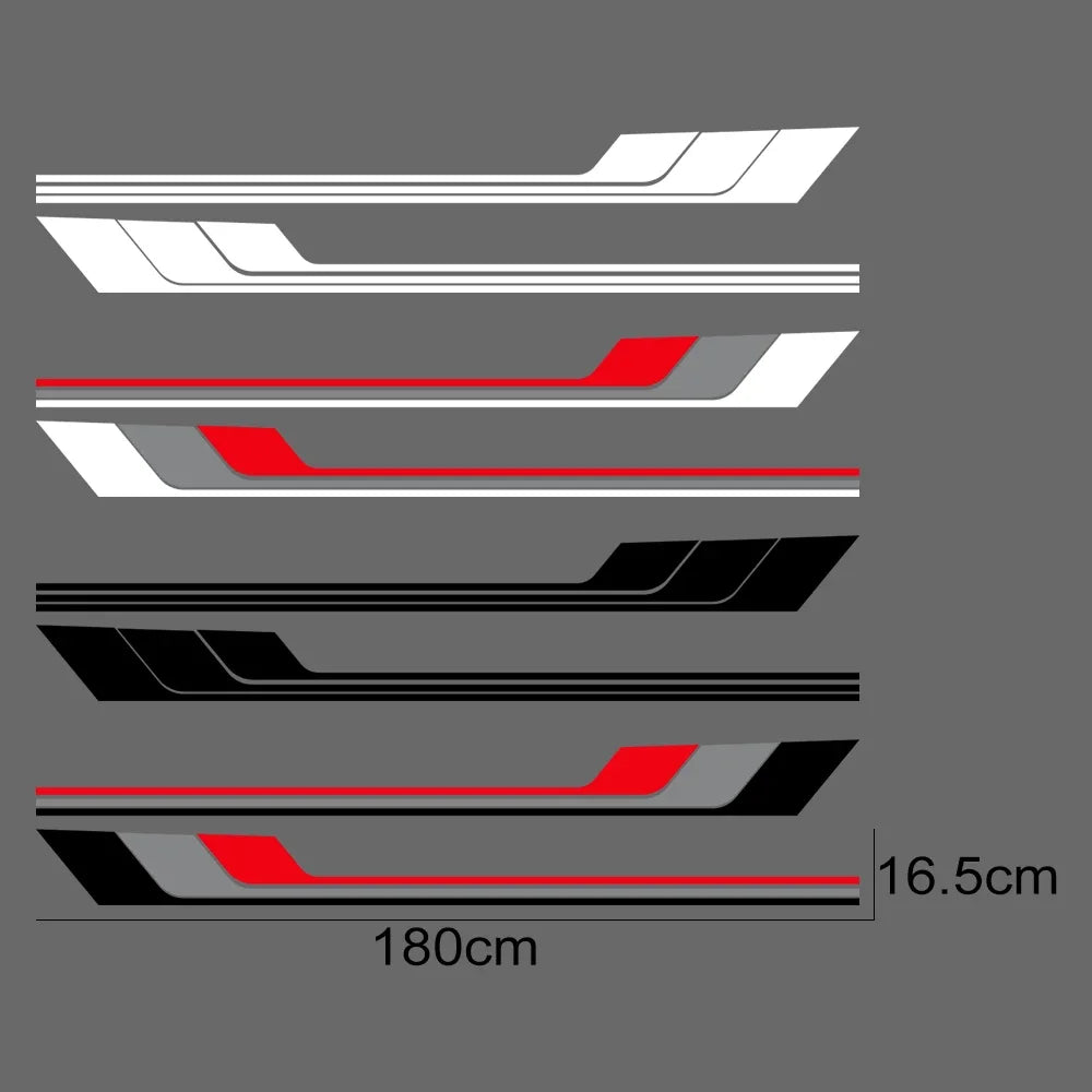 For Audi Tt 8N MK1 MK2 Door Side Skirt Sticker Body Long Stripes