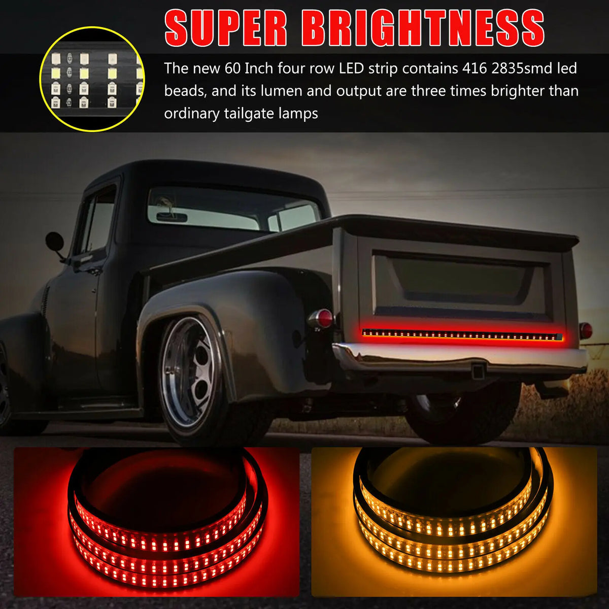 For Pickup Waterproof & Durable Easy Bright Truck Tail Color