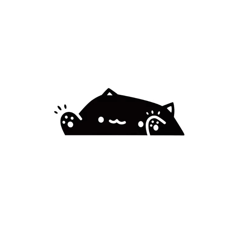 Colorful Laser Cute Cat Sticker Kitten Knocking On Window
