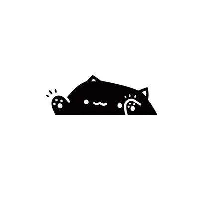Colorful Laser Cute Cat Sticker Kitten Knocking On Window