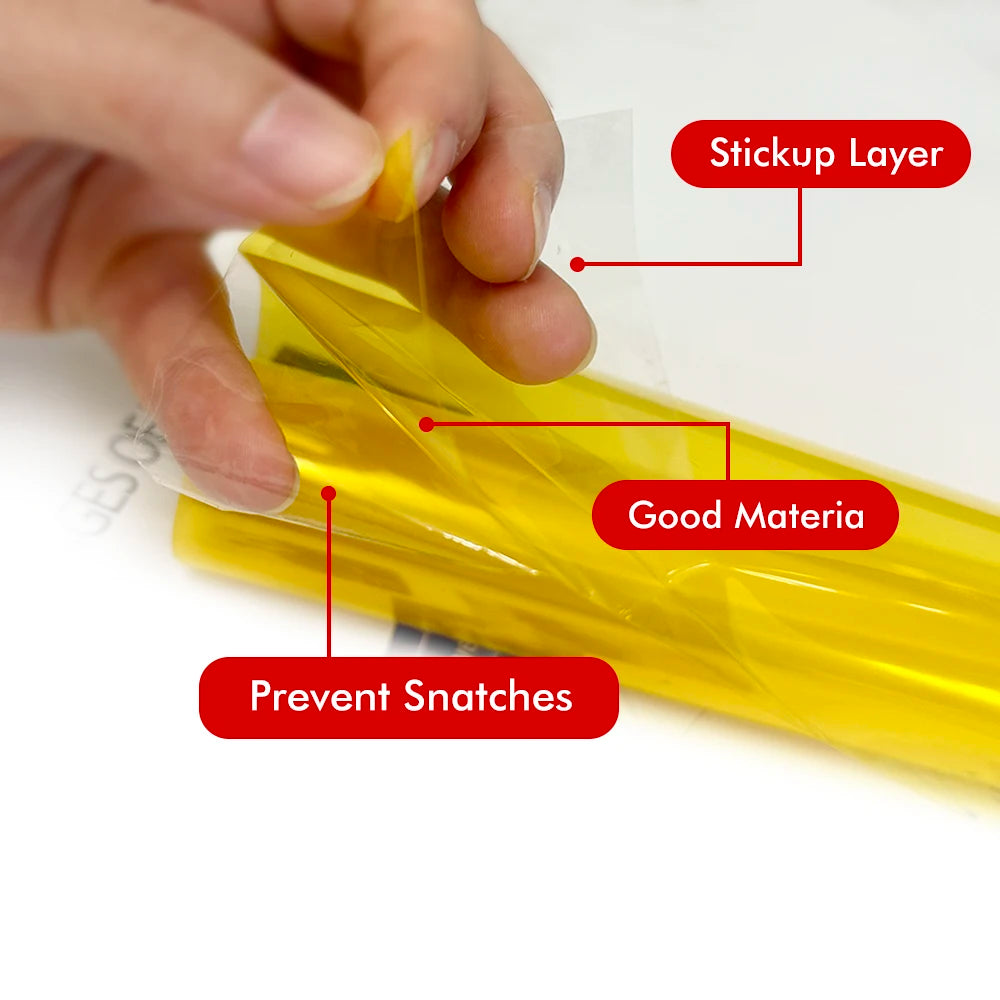 Yellow Headlight Taillight Tint Vinyl Film Sticker Easy Stick