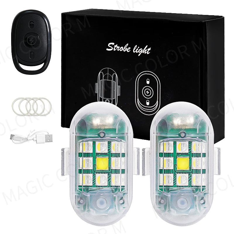 2PCS Wireless Strobe Remote Control Warning Flash Indicator