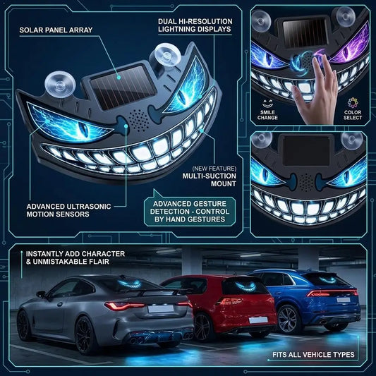 Solar Powered Ambient Dynamic Facial Expression Warning Rear