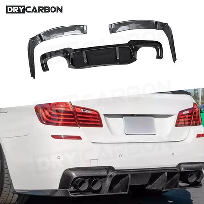 For BMW 5 Series F10 M5 Carbon Fiber Rear Diffuser Bumper Flaps