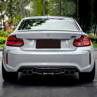 For BMW 2Series F87 M2 M2C Carbon Fiber Ak Rear Lip Diffuser