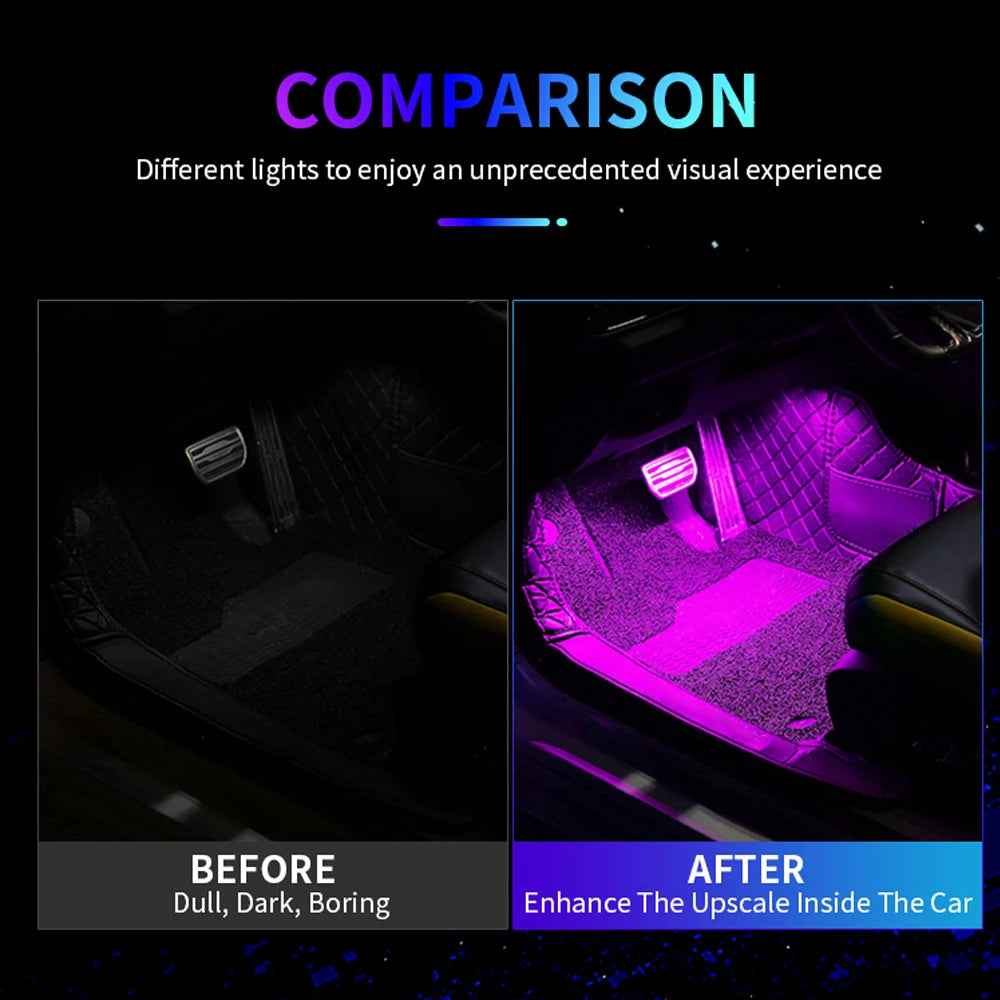 Footwell Lighting Interior Ambient USB Cig Environment Strips
