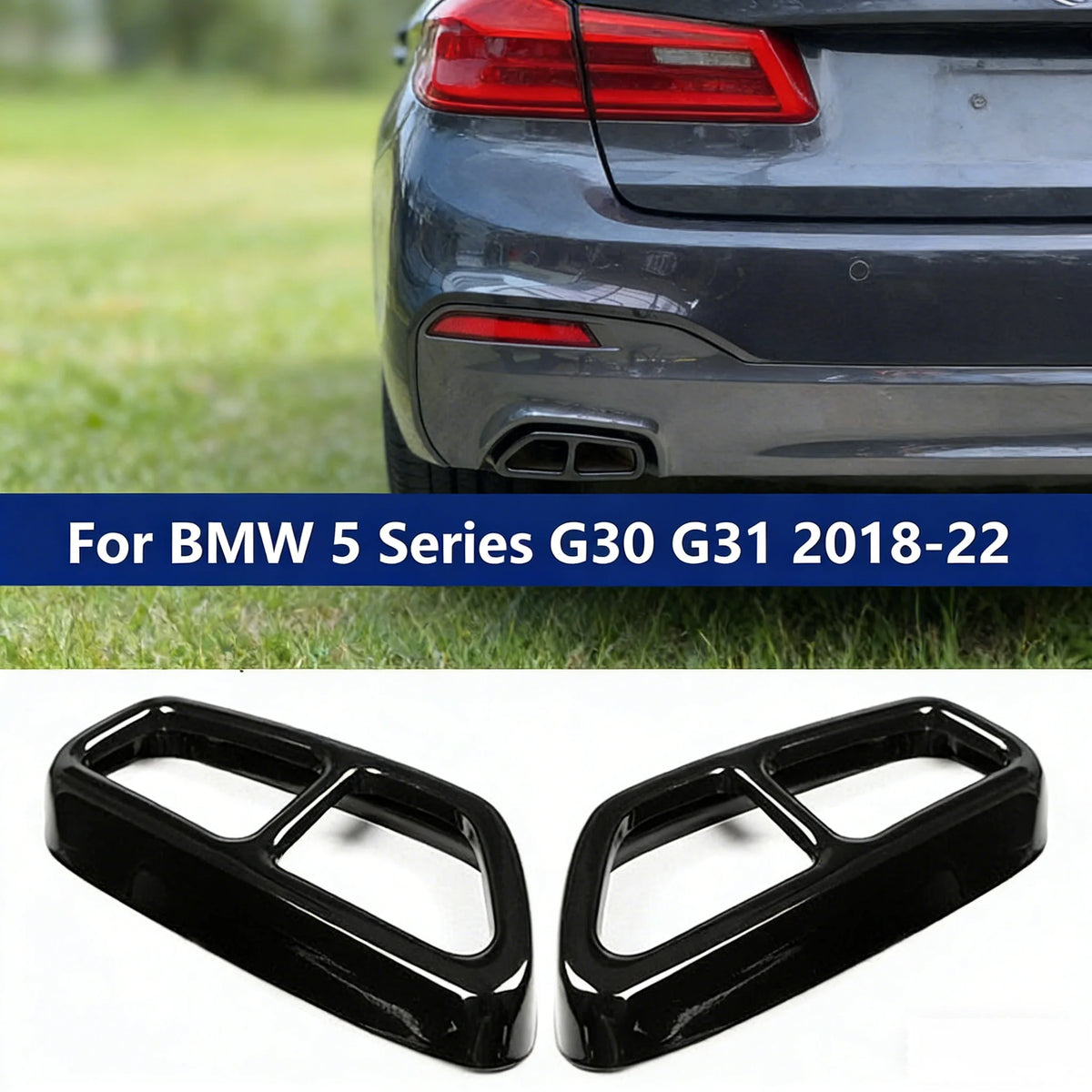 For BMW 5 Series G30 G31 Exhaust Muffler Pipe Tip Tailpipe Cover