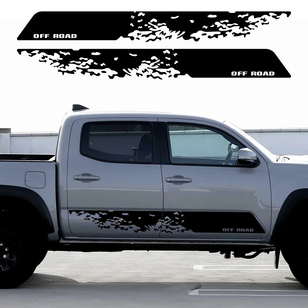 197x22cm 2PCS Off Raod Sport Stripes Body Door Side