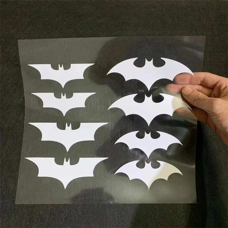 8PCS Set Bat Stickers Badge Tail Label Side Modification