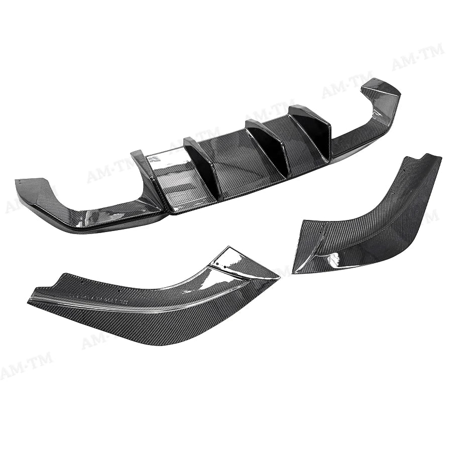 For BMW M2 F87 M2C 2014-2021 V Carbon Fiber Rear Lip Diffuser