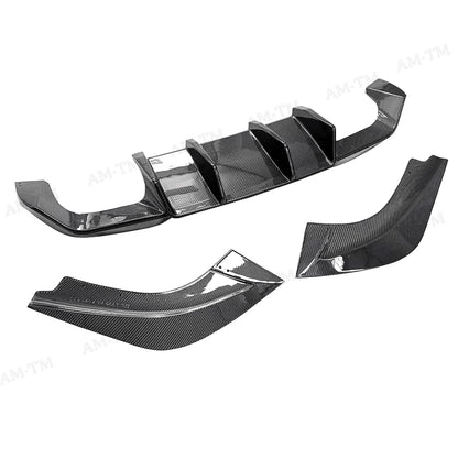 For BMW M2 F87 M2C 2014-2021 V Carbon Fiber Rear Lip Diffuser