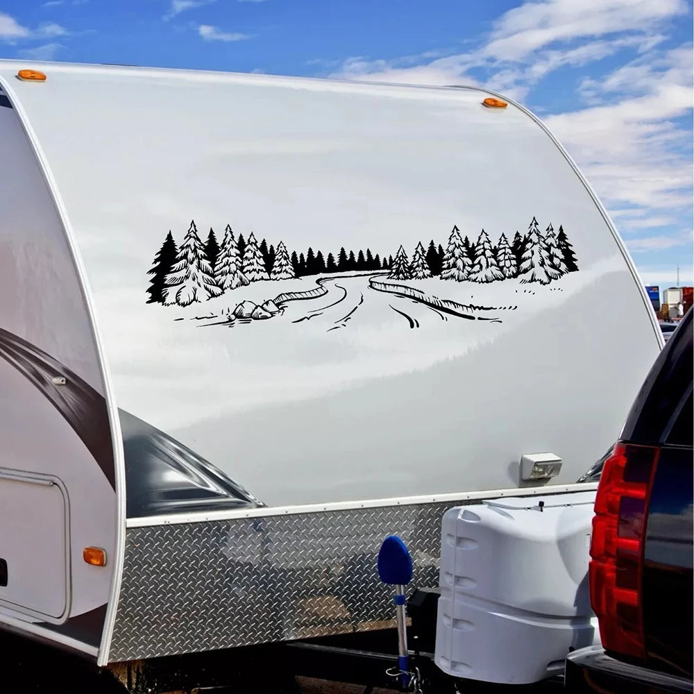 Forest River Science Camper Rv Sticker Decal Winter Landscape
