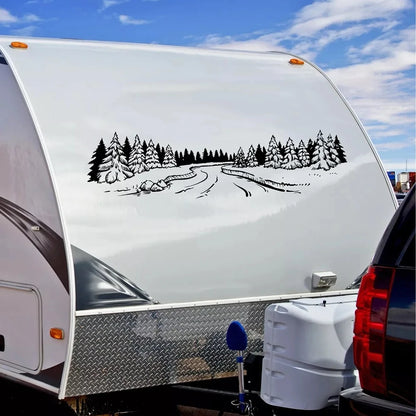 Forest River Science Camper Rv Sticker Decal Winter Landscape