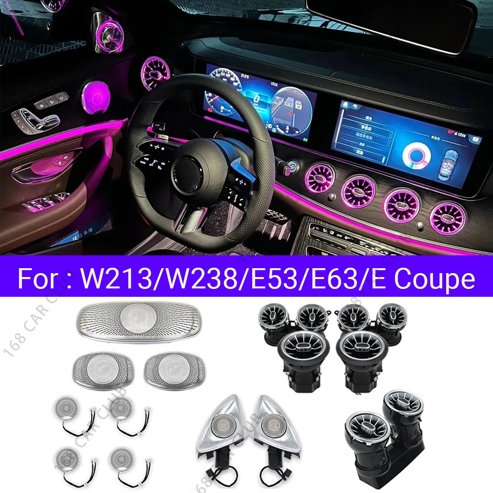 For Mercedes Benz W213 W238 E53 Air Vents 3D 4D Rotate Tweeter