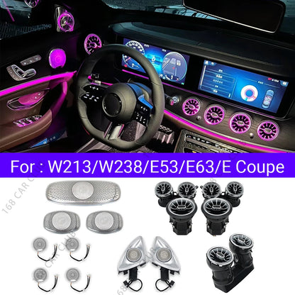 For Mercedes Benz W213 W238 E53 Air Vents 3D 4D Rotate Tweeter