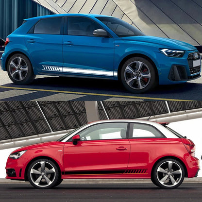 For Audi A1 8X Gb 8XF Side Skirt Vinyl Door Sticker Racing
