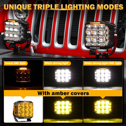 Auxbeam v-max Series Inch Work Driving double-side Shooter Amber