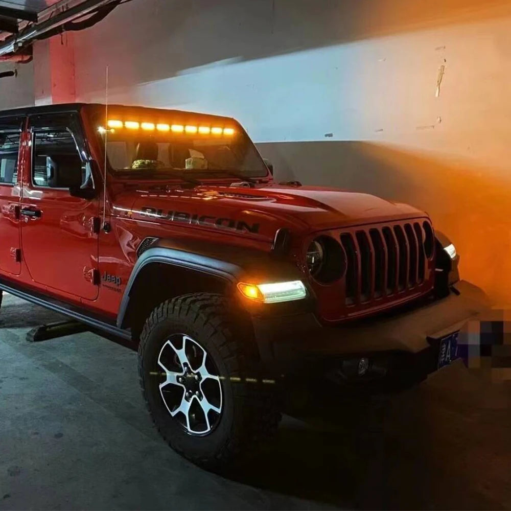 For Jeep Lantsun J9035 Inner Glass Yellow Strip Wrangler Jl Jt