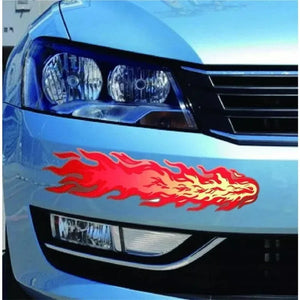Motorcycle Flame Sticker Waterproof Bumper Scratch Cover Decal